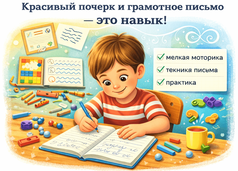 Как научить ребёнка красиво и правильно писать: пошаговое руководство для родителей