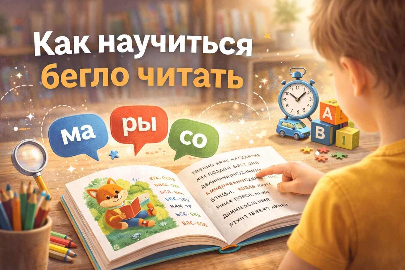 Как научиться бегло читать: понятный план для родителей (без стресса)